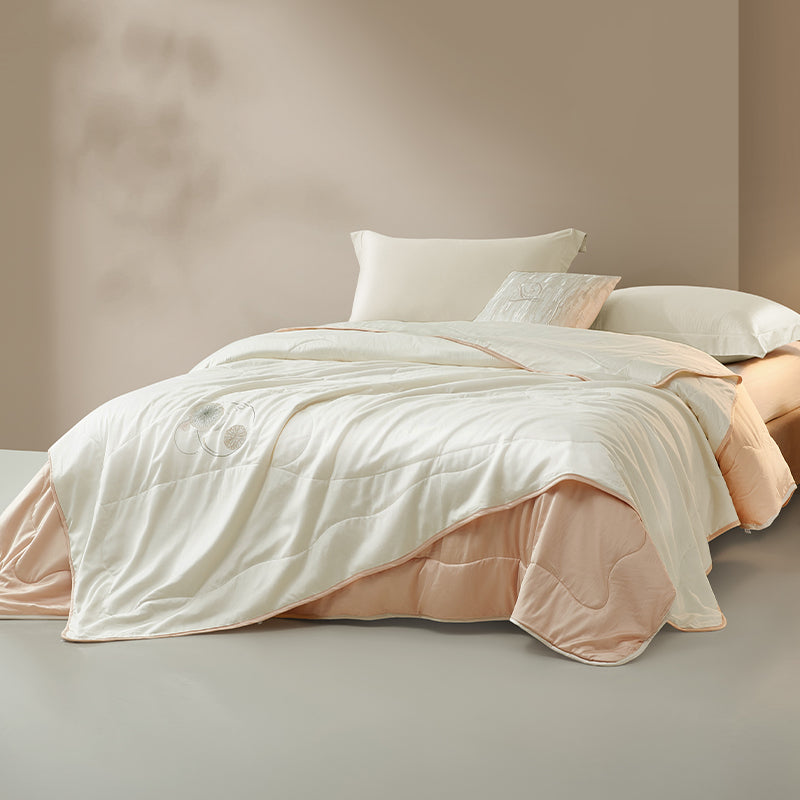 Embroidered Silk Cotton 2-in-1 Comforter
