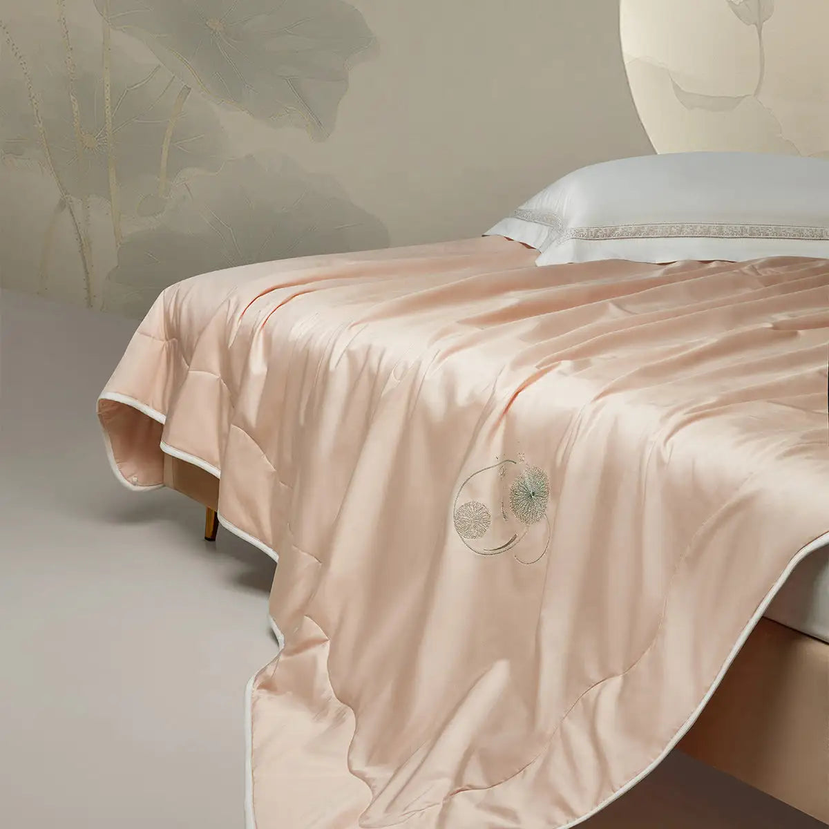Embroidered Silk Cotton Summer Comforter