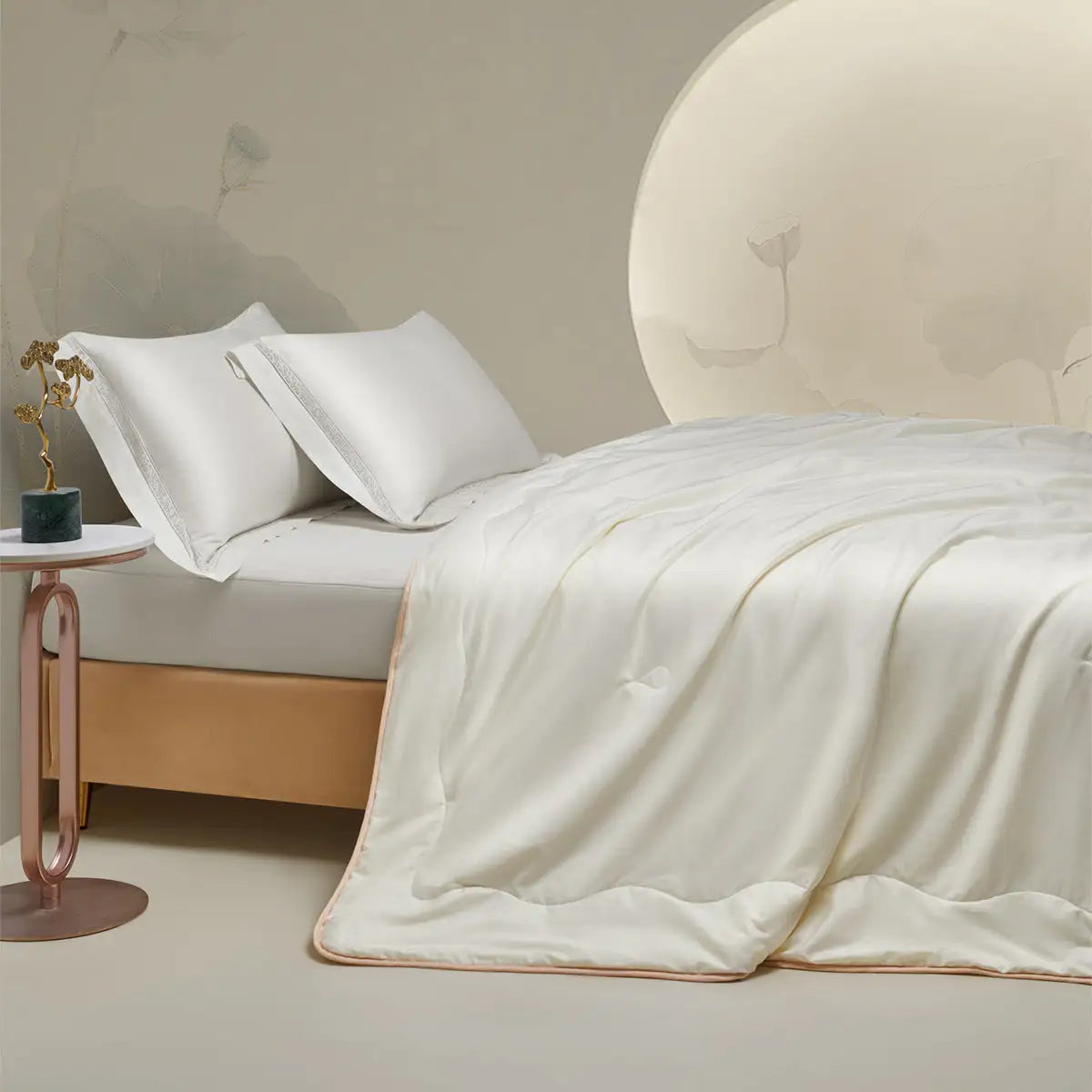 Embroidered Silk Cotton Summer Comforter