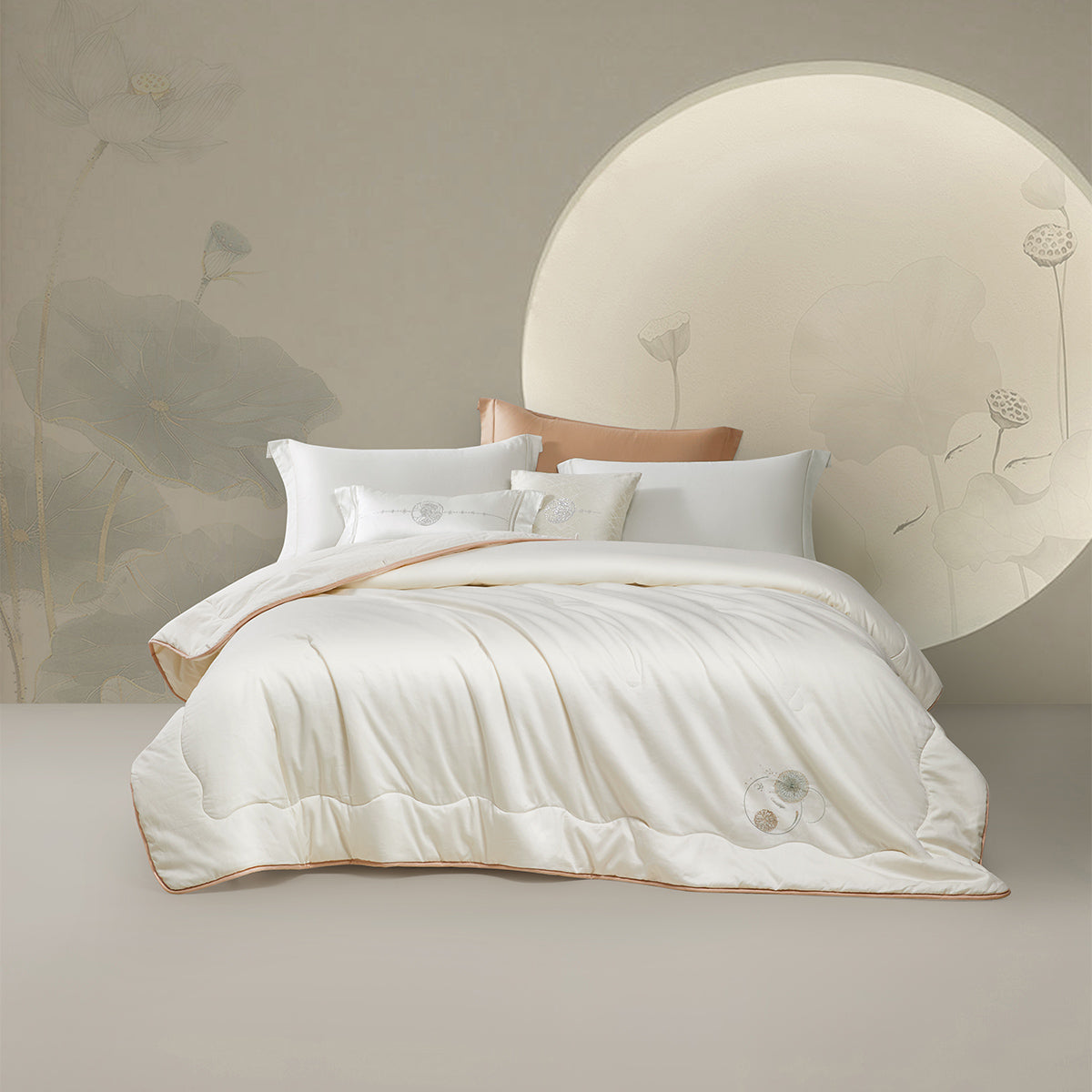 Embroidered Silk Cotton Winter Comforter