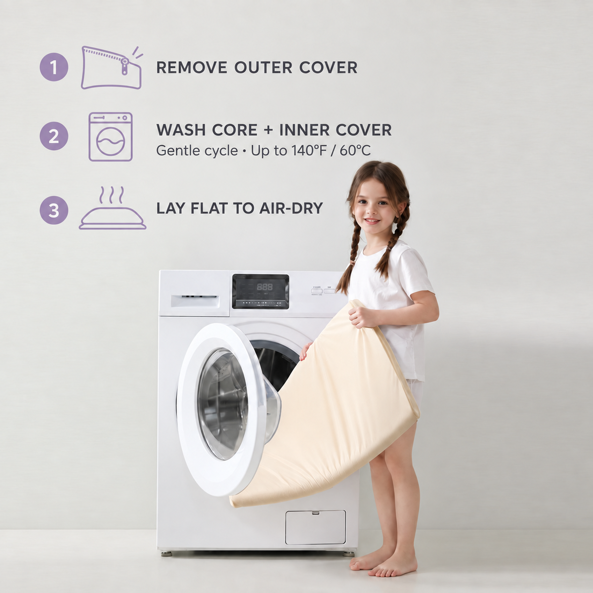 Kids Breathable Support Pillow.